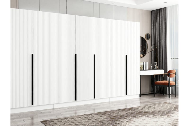 Fruitland Garderobe 315 cm - Hvid - Garderobeskab & klædeskab - Garderobeskabe