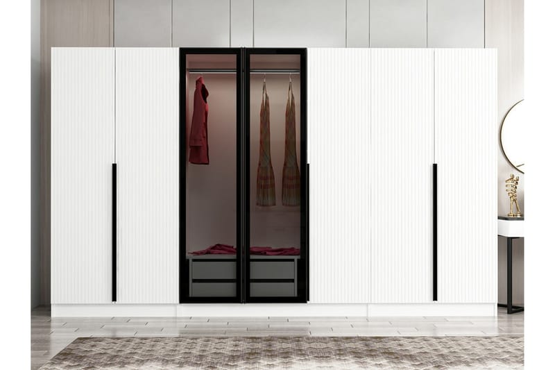 Fruitland Garderobe 315 cm - Hvid - Garderobeskabe - Garderobeskab & klædeskab
