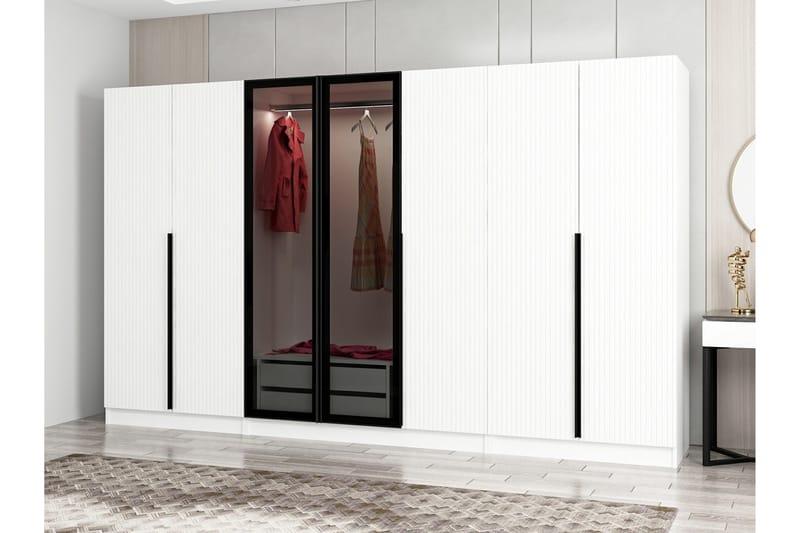 Fruitland Garderobe 315 cm - Hvid - Opbevaring - Tøjopbevaring - Garderobeskabe