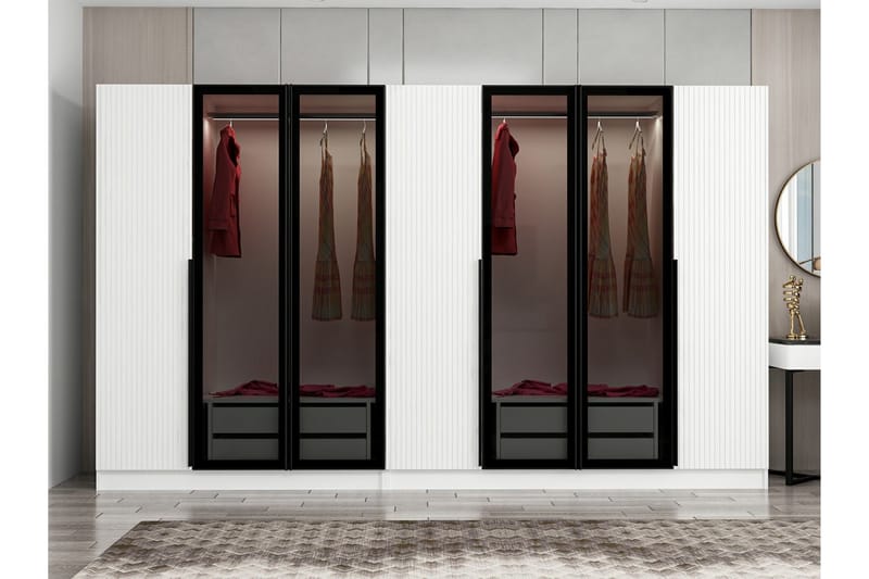 Fruitland Garderobe 315 cm - Hvid - Opbevaring - Tøjopbevaring - Garderobeskabe