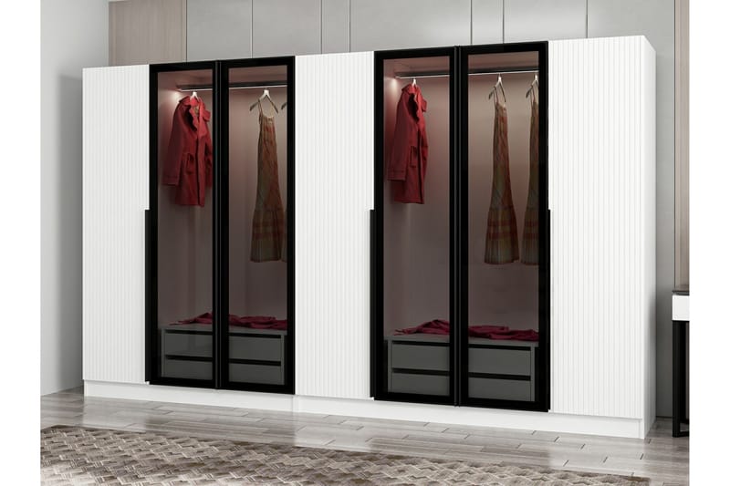 Fruitland Garderobe 315 cm - Hvid - Opbevaring - Tøjopbevaring - Garderobeskabe