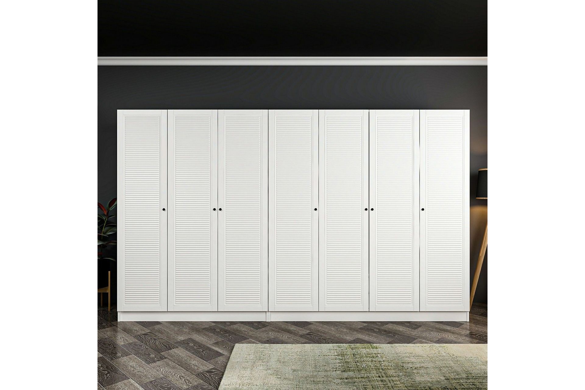 Fruitland Garderobe 315 cm - Hvid - Opbevaring - Tøjopbevaring - Garderobeskabe