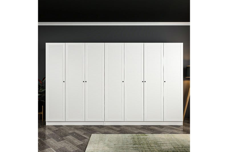 Fruitland Garderobe 315 cm - Hvid - Opbevaring - Tøjopbevaring - Garderobeskabe
