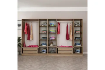 Fruitland Garderobe 315 cm - Oak - Opbevaring - Tøjopbevaring - Garderobeskabe