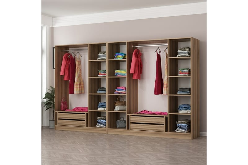 Fruitland Garderobe 315 cm - Oak - Garderobeskabe - Garderobeskab & klædeskab