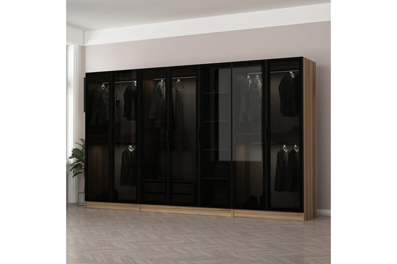 Fruitland Garderobe 315 cm - Oak - Opbevaring - Tøjopbevaring - Garderobeskabe