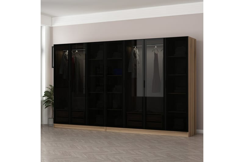 Fruitland Garderobe 315 cm - Oak - Opbevaring - Tøjopbevaring - Garderobeskabe