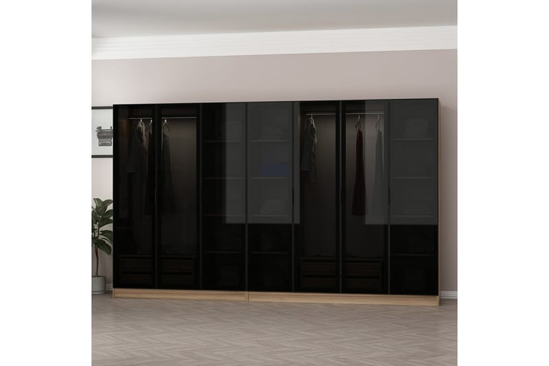 Fruitland Garderobe 315 cm - Oak - Opbevaring - Tøjopbevaring - Garderobeskabe