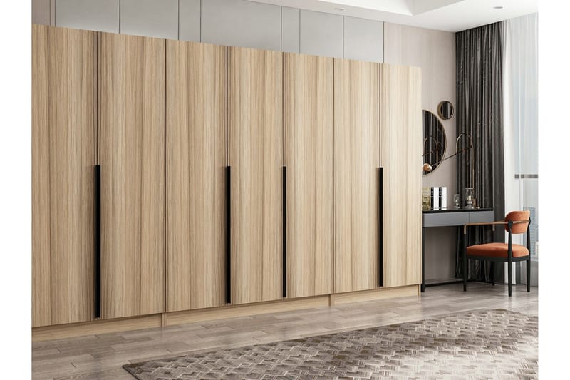 Fruitland Garderobe 315 cm - Oak - Opbevaring - Tøjopbevaring - Garderobeskabe
