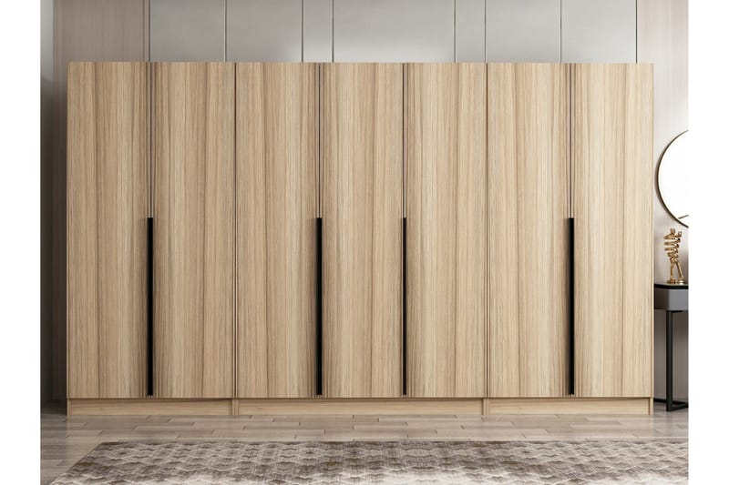 Fruitland Garderobe 315 cm - Oak - Opbevaring - Tøjopbevaring - Garderobeskabe