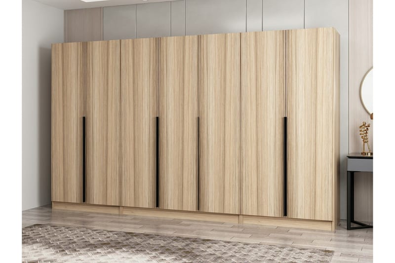 Fruitland Garderobe 315 cm - Oak - Opbevaring - Tøjopbevaring - Garderobeskabe