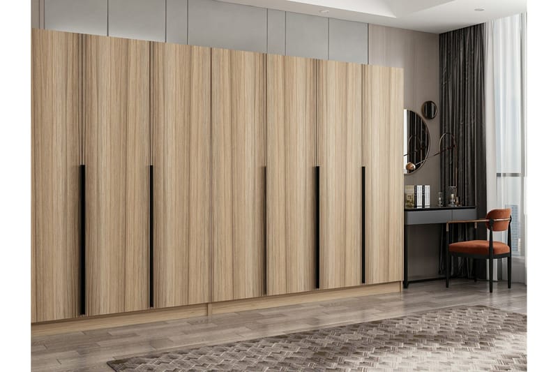 Fruitland Garderobe 315 cm - Oak - Garderobeskabe - Garderobeskab & klædeskab