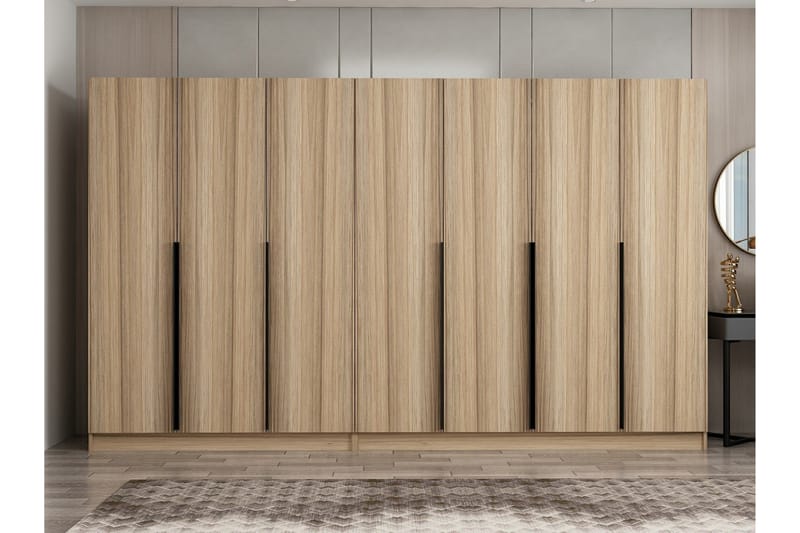 Fruitland Garderobe 315 cm - Oak - Opbevaring - Tøjopbevaring - Garderobeskabe