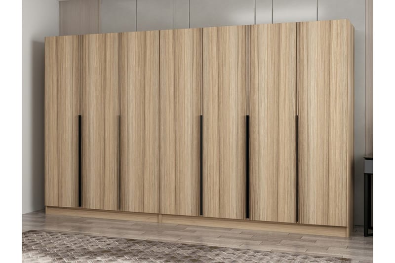 Fruitland Garderobe 315 cm - Oak - Opbevaring - Tøjopbevaring - Garderobeskabe