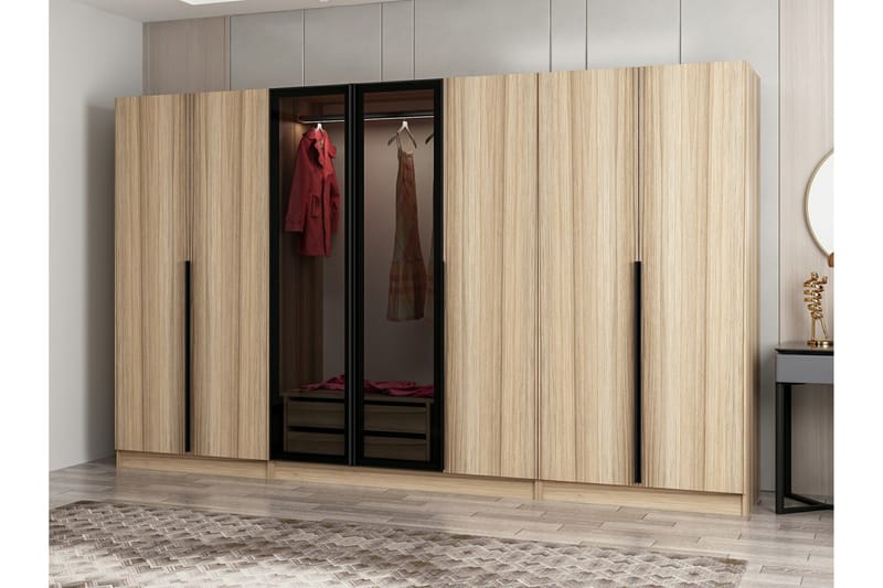 Fruitland Garderobe 315 cm - Oak - Opbevaring - Tøjopbevaring - Garderobeskabe