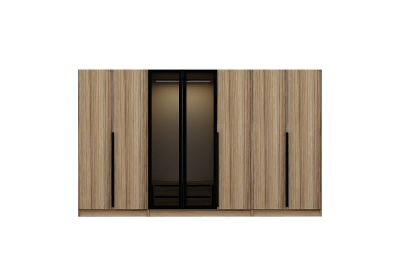 Fruitland Garderobe 315 cm - Oak - Opbevaring - Tøjopbevaring - Garderobeskabe