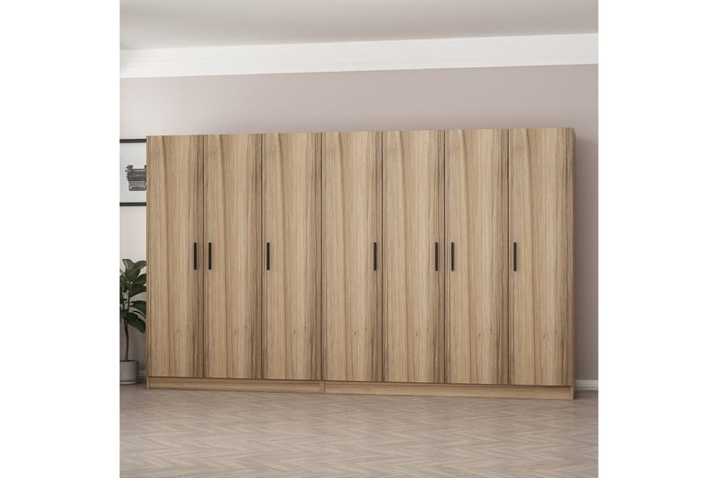 Fruitland Garderobe 315 cm - Oak - Opbevaring - Tøjopbevaring - Garderobeskabe
