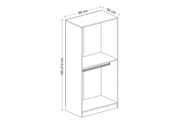 Fruitland Garderobe 90 cm - Hvid - Opbevaring - Tøjopbevaring - Garderobeskabe