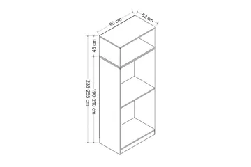 Fruitland Garderobe 90 cm - Hvid - Opbevaring - Tøjopbevaring - Garderobeskabe