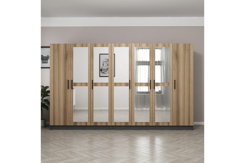 Fruitland Garderobe med Spejl - Brun - Opbevaring - Tøjopbevaring - Garderobeskabe
