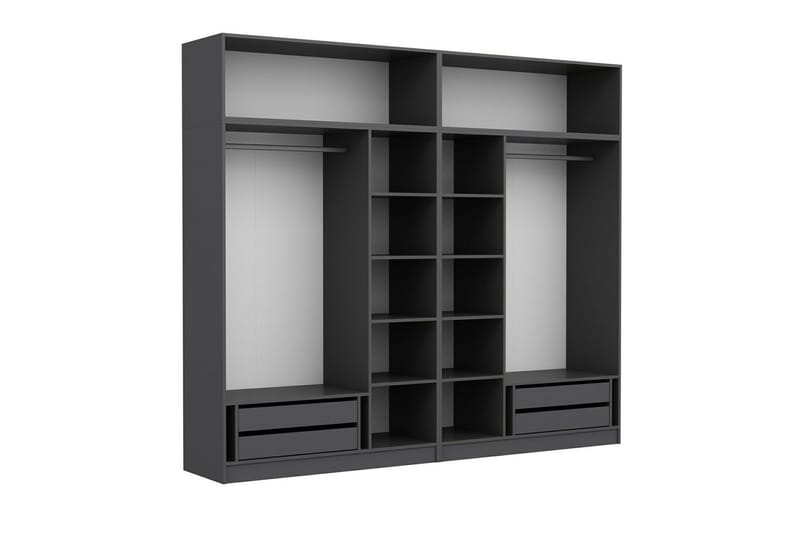 Fruitland Garderobe med Spejl - Brun/Grå - Opbevaring - Tøjopbevaring - Garderobeskabe