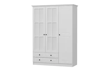 Fruitland Garderobe med Spejl - Hvid - Opbevaring - Tøjopbevaring - Garderobeskabe