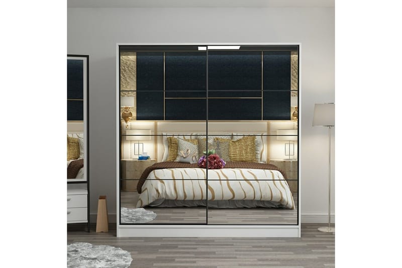 Fruitland Garderobe med Spejl, Hvid