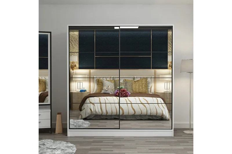 Fruitland Garderobe med Spejl, Hvid