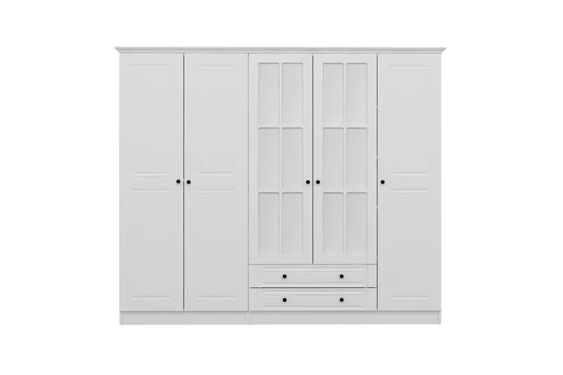 Fruitland Garderobe med Spejl - Hvid - Opbevaring - Tøjopbevaring - Garderobeskabe