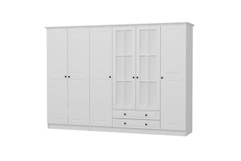 Fruitland Garderobe med Spejl - Hvid - Opbevaring - Tøjopbevaring - Garderobeskabe