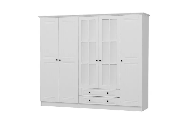 Fruitland Garderobe med Spejl - Hvid - Opbevaring - Tøjopbevaring - Garderobeskabe