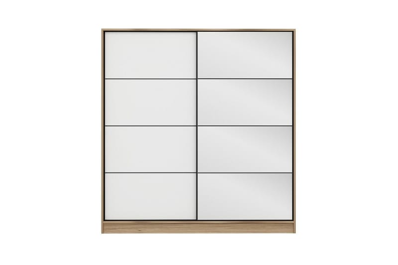 Fruitland Garderobe med Spejl - Hvid/Brun - Opbevaring - Tøjopbevaring - Garderobeskabe