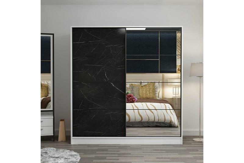 Fruitland Garderobe med Spejl, Sort