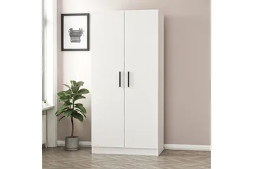 Fruitland Garderobeskab 90 cm i Malet Træ - Hvid - Opbevaring - Tøjopbevaring - Garderobeskabe