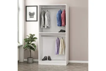 Fruitland Garderobeskab 90 cm i Malet Træ - Hvid - Opbevaring - Tøjopbevaring - Garderobeskabe