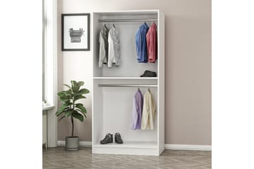 Fruitland Garderobeskab 90 cm i Malet Træ - Hvid - Opbevaring - Tøjopbevaring - Garderobeskabe