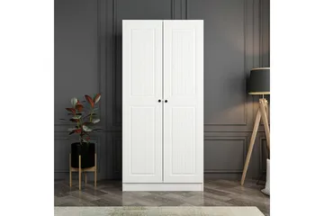 Fruitland Garderobeskab 90 cm i Malet Træ - Hvid - Opbevaring - Tøjopbevaring - Garderobeskabe