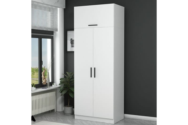 Fruitland Garderobeskab 90 cm i Træ - Hvid - Opbevaring - Tøjopbevaring - Garderobeskabe