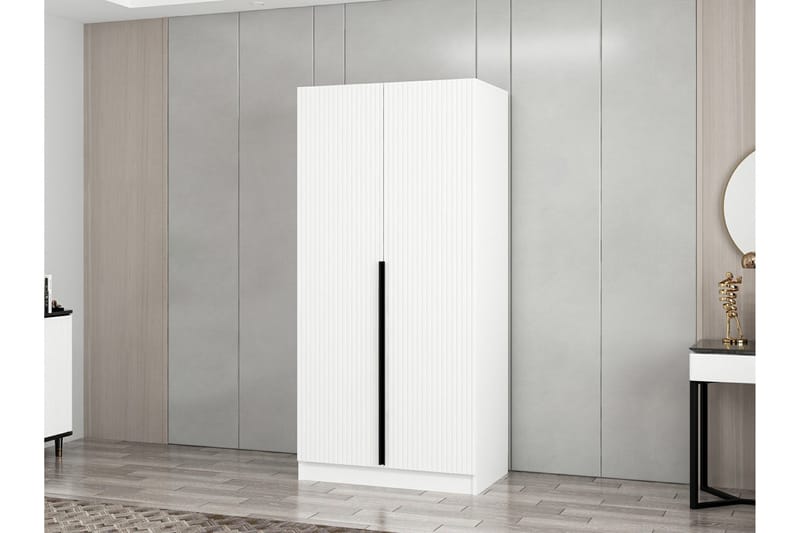 Fruitland Garderobeskab 90 cm i Træ - Hvid - Opbevaring - Tøjopbevaring - Garderobeskabe