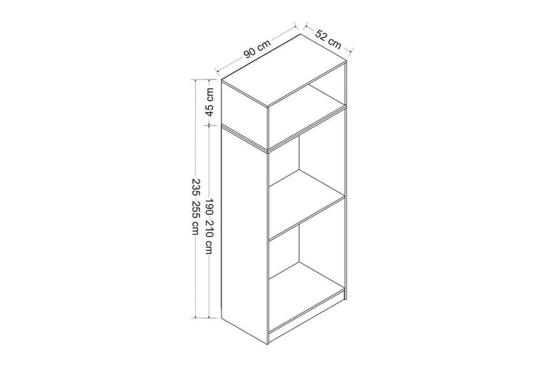 Fruitland Garderobeskab 90 cm i Træ - Hvid - Opbevaring - Tøjopbevaring - Garderobeskabe
