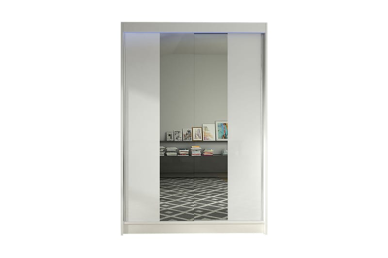 Garderobe + LED - Hvid - Opbevaring - Tøjopbevaring - Garderobeskabe