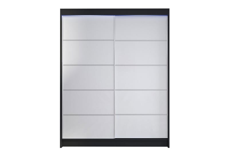 Garderobe + LED, Sort / hvid