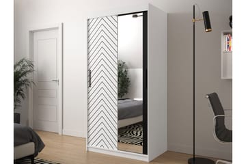 Garderobe 100 - Hvid|Sort - Opbevaring - Tøjopbevaring - Garderobeskabe
