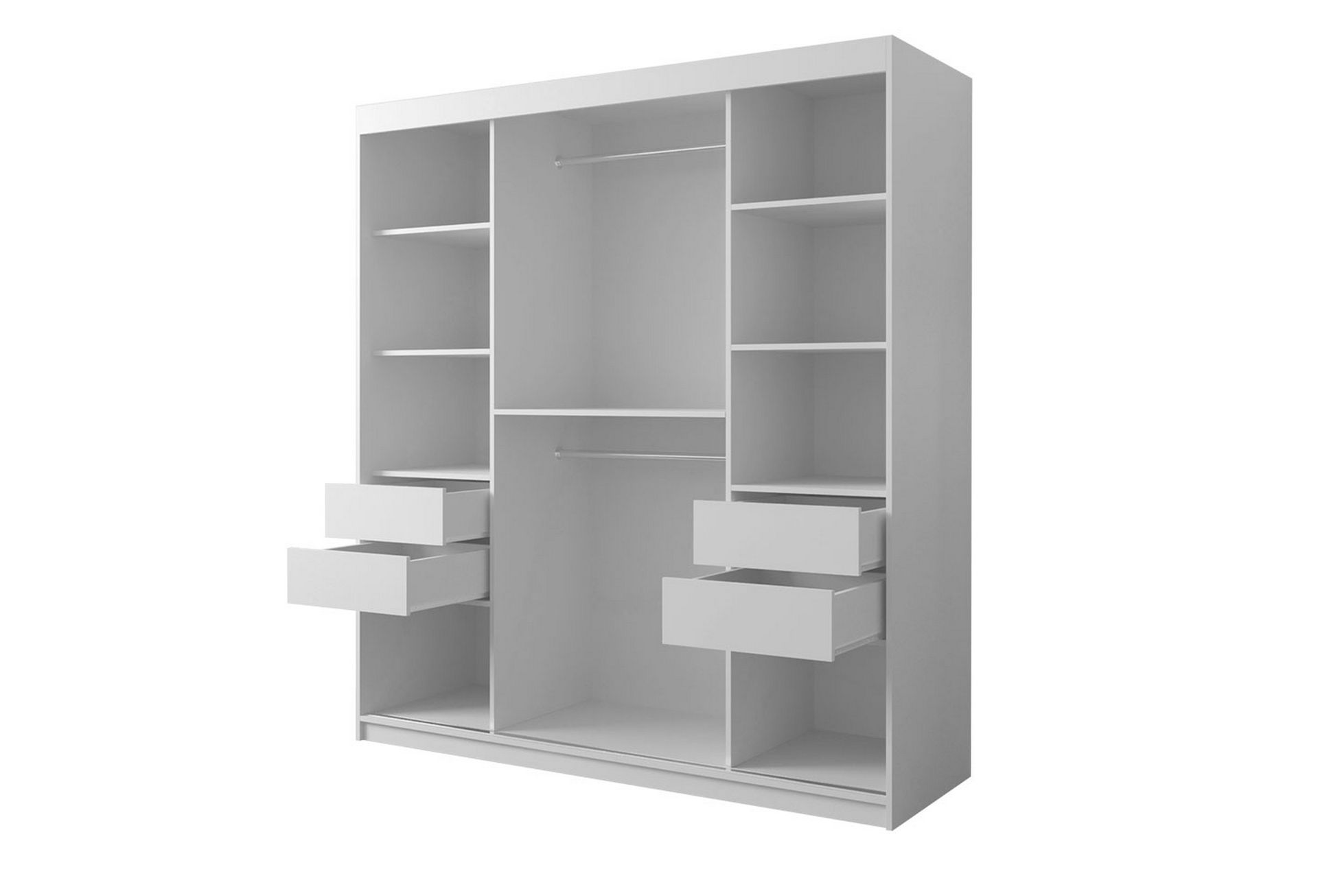 Garderobe 180 - Sort|Natur - Opbevaring - Tøjopbevaring - Garderobeskabe