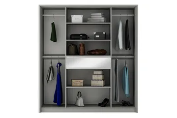 Garderobe 200 cm - Hvid - Opbevaring - Tøjopbevaring - Garderobeskabe