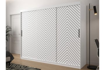 Garderobe 250 - Hvid|Sort - Opbevaring - Tøjopbevaring - Garderobeskabe