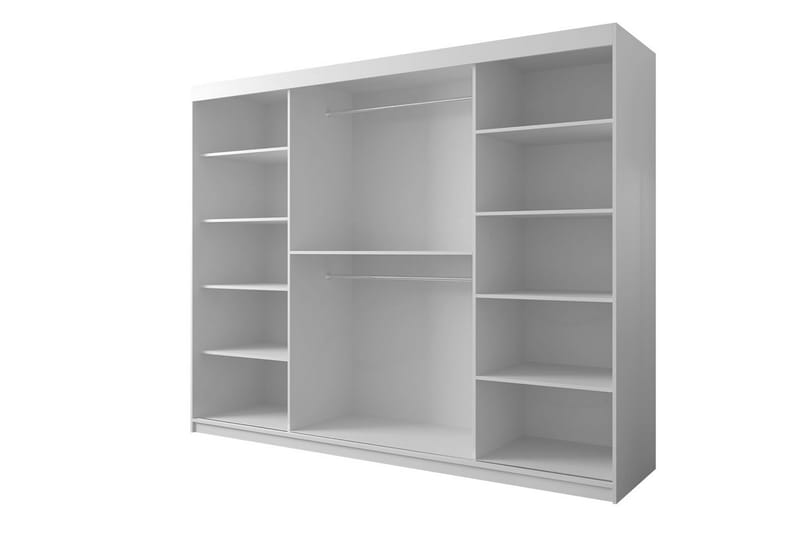 Garderobe 250 - Hvid|Sort - Opbevaring - Tøjopbevaring - Garderobeskabe