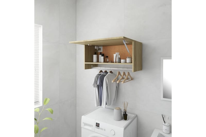 garderobe 70x32,5x35 cm spånplade sonoma-eg - Brun - Opbevaring - Tøjopbevaring - Garderobeskabe