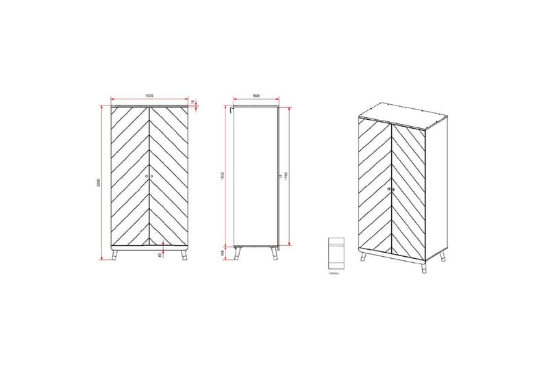 Garderobe Billy Hvid 2-døre - 2-døre - Opbevaring - Tøjopbevaring - Garderobeskabe
