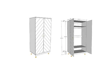 Garderobe Billy Hvid 2-døre - 2-døre - Opbevaring - Tøjopbevaring - Garderobeskabe